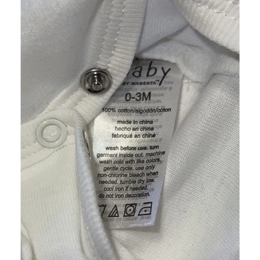Rae Dunn NWT Baby Clothes 0-3 Months 3 Pack Bodysuits Gobble, Thankful, Blessed.
